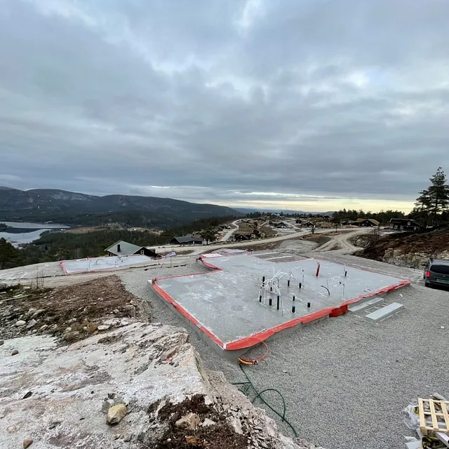 Grunnmur på bygning